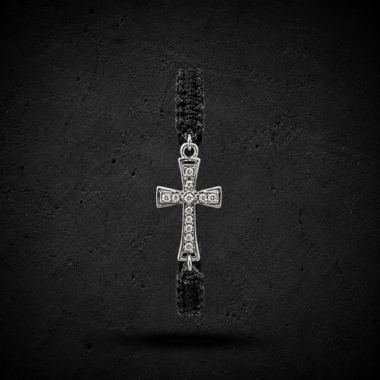 Pulsera Cross Silver Black