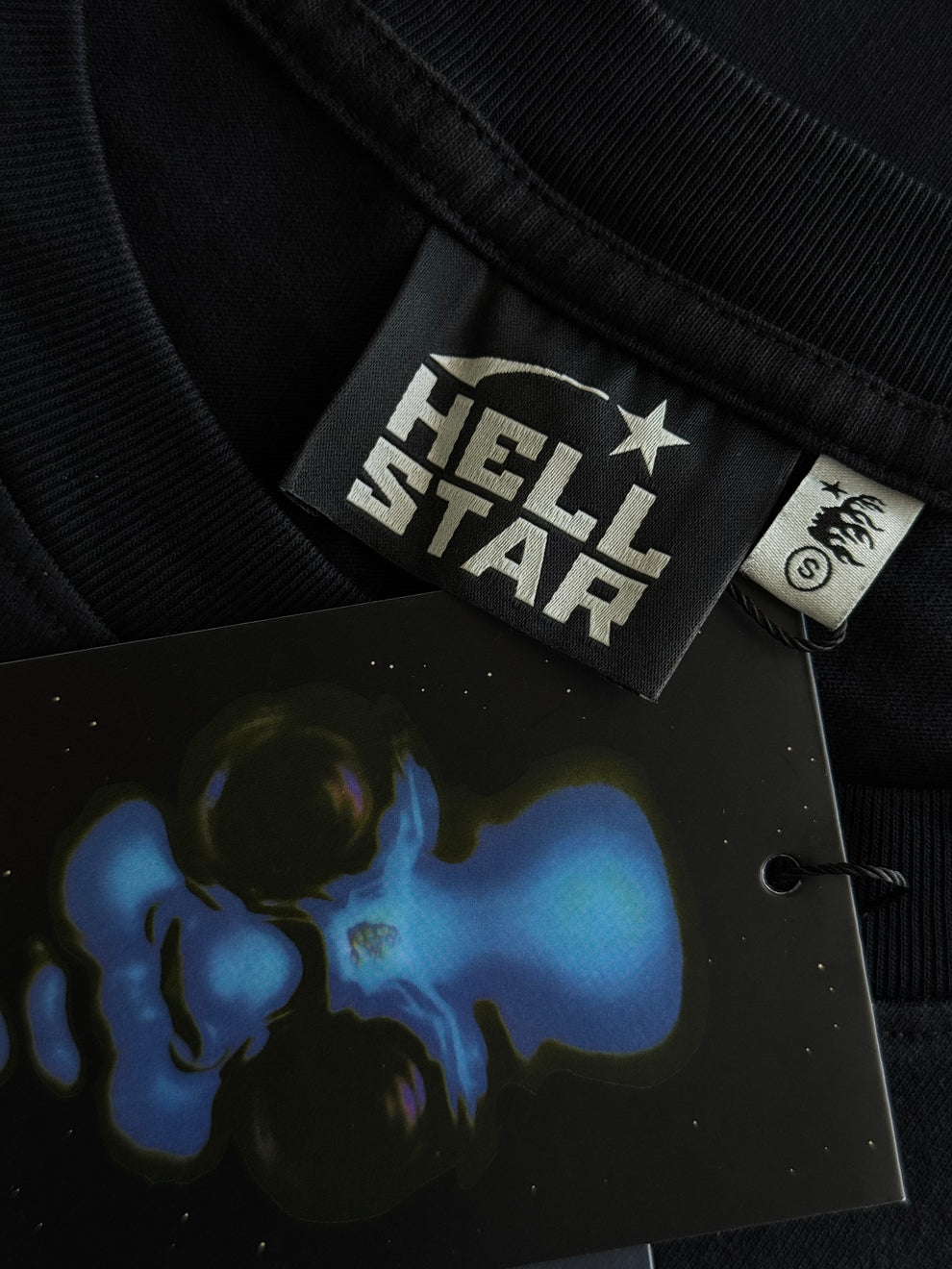 Playera Hellstar Negra Con Blanco