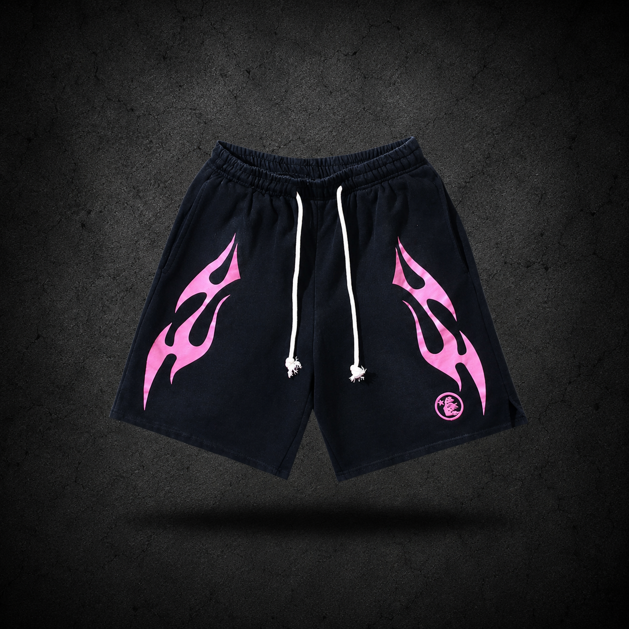 Short Hellstar Flame Black/Pink