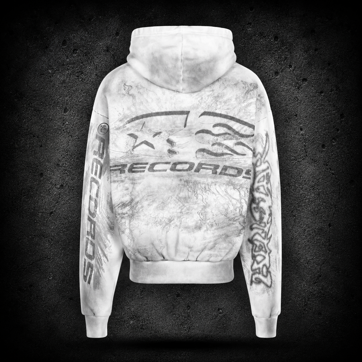 Hellstar Records White Graphic Hoodie