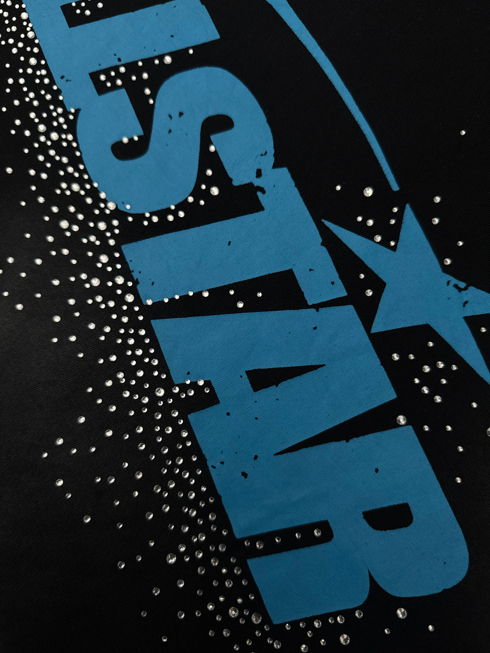 Playera Hellstar Logo Blue Negra