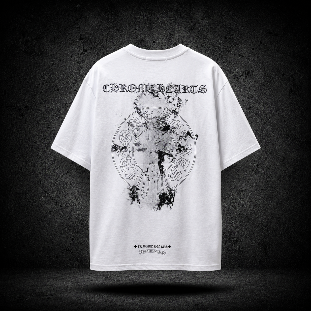 Playera Chrome Hearts Shadow Cross Blanca