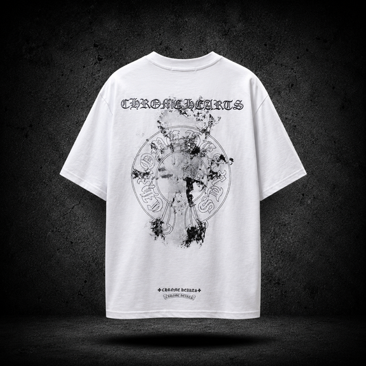 Playera Chrome Hearts Shadow Cross Blanca
