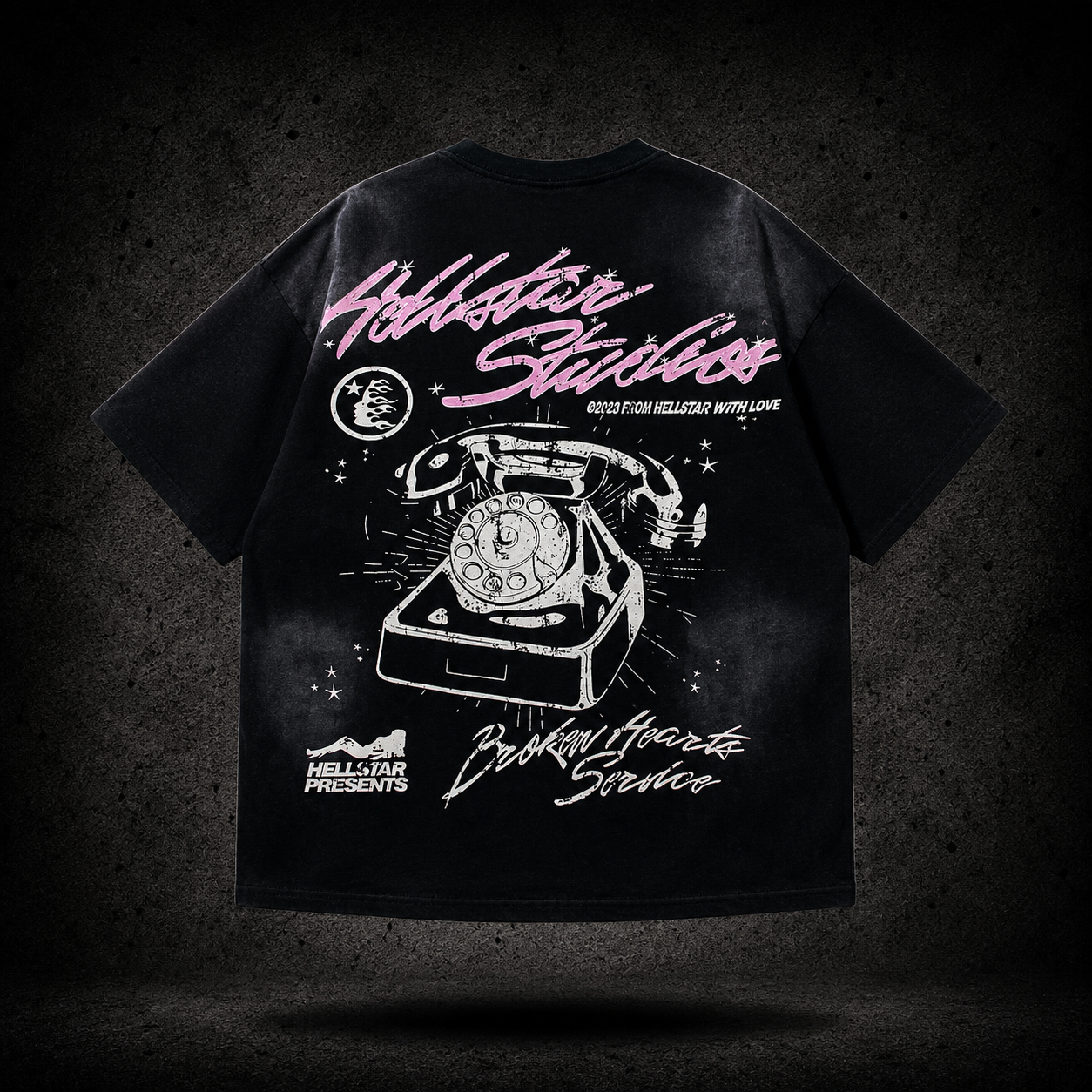 Playera Hellstar Broken Hearts Negra