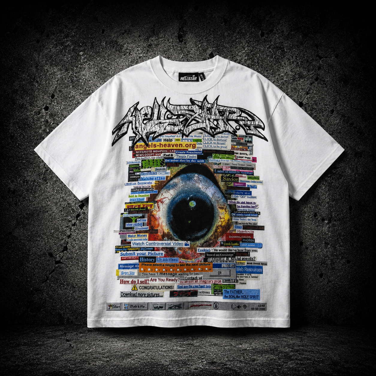 Playera Hellstar Digital Eye Blanca