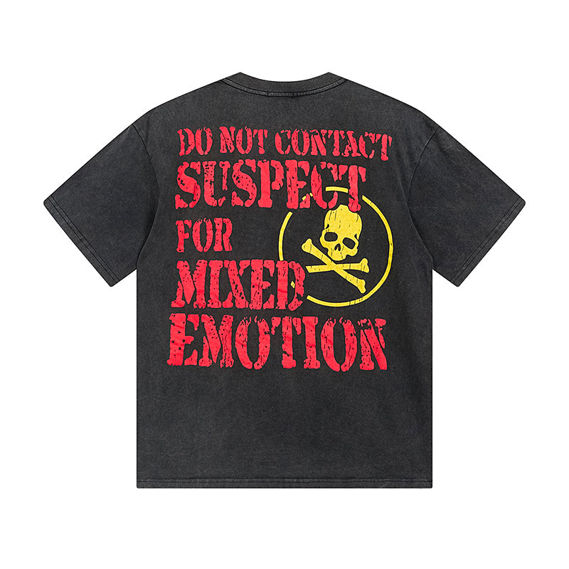 Playera Mixed Emotion – Rebel Alien Washed Black