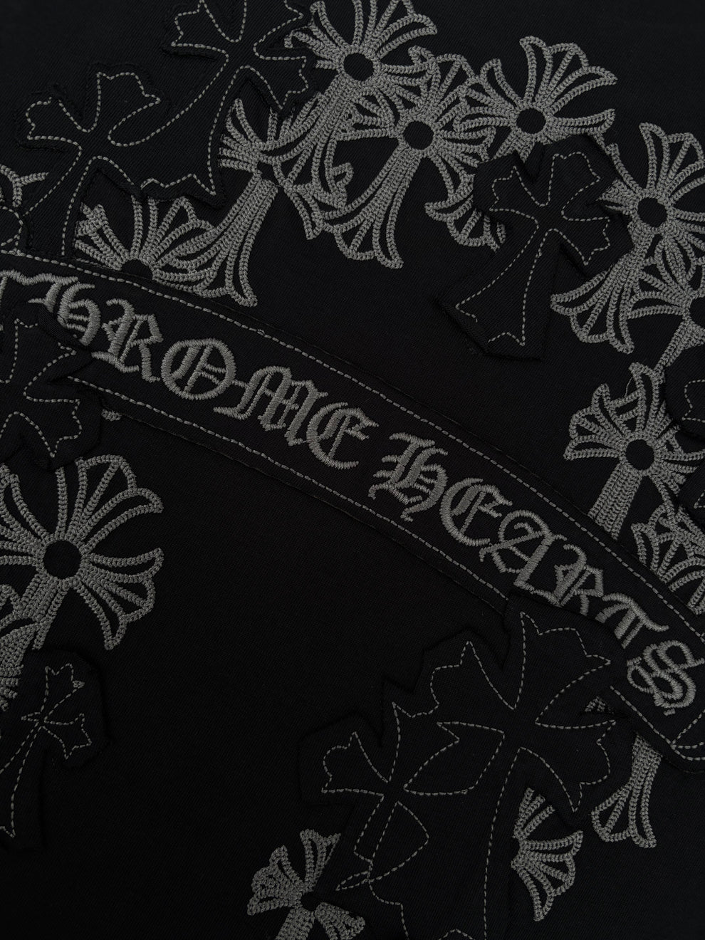 Playera Chrome Hearts Floral Cross Negra