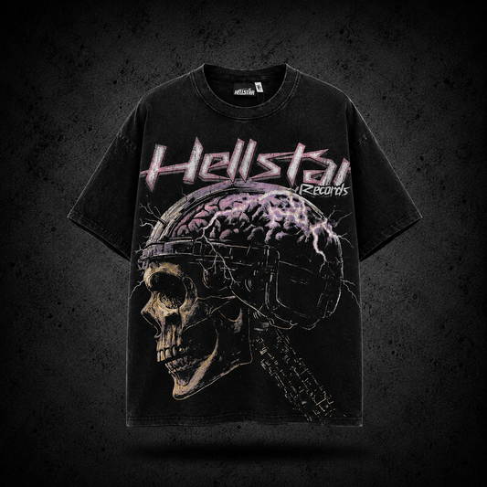 Playera Hellstar Neural Skull Negra