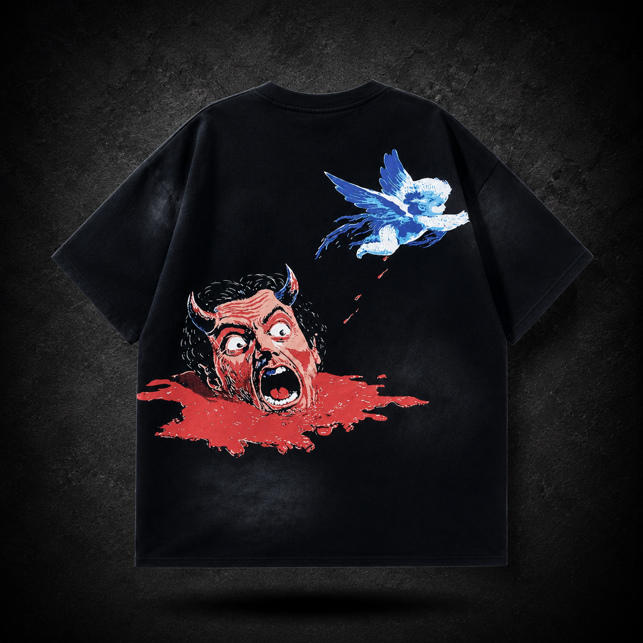 Playera Hellstar Blue Paradise Negra