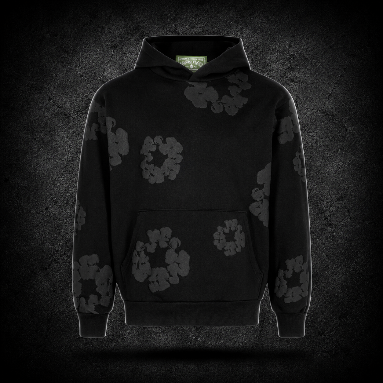Denim Tears Cotton Wreath Hoodie – Black on Black