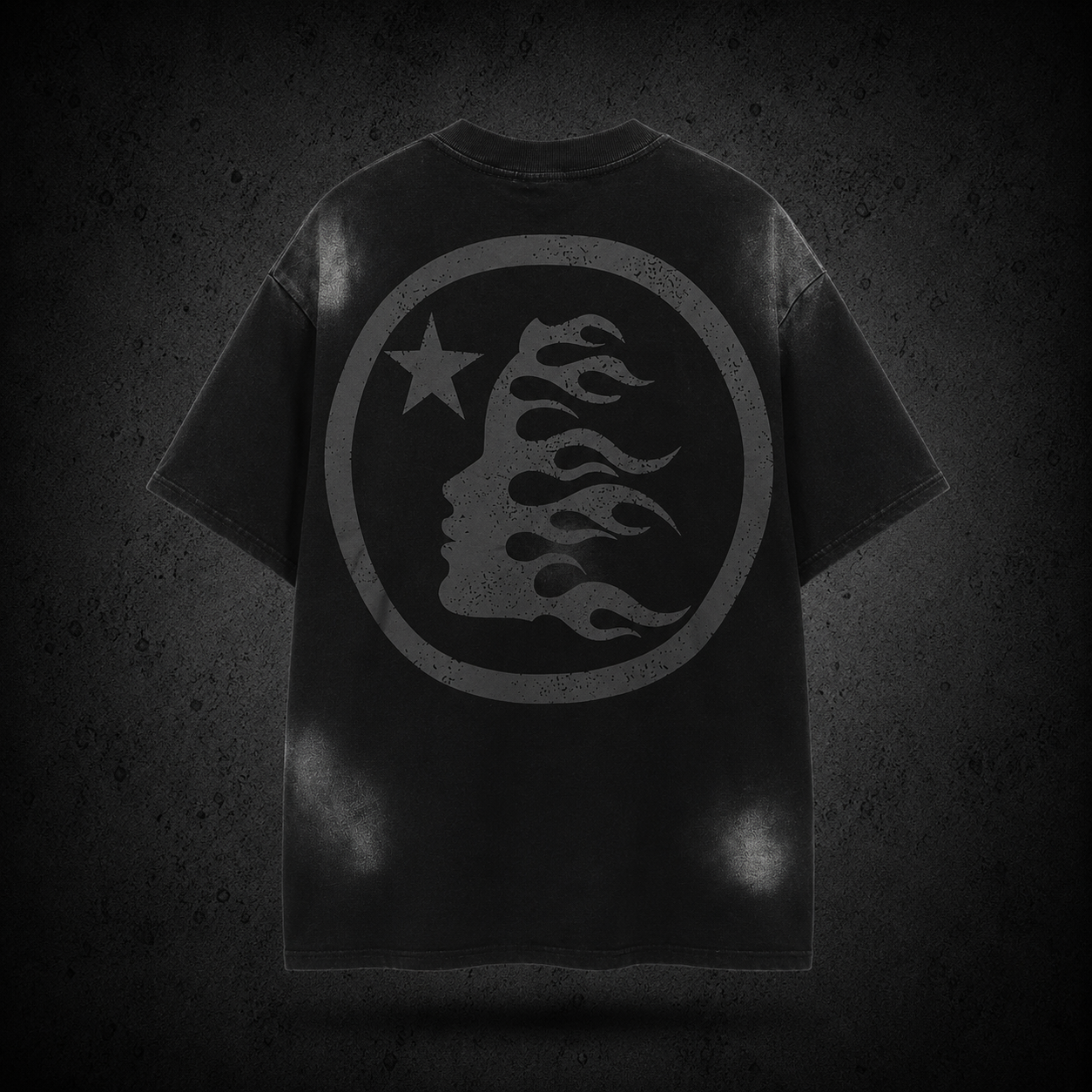 Playera Hellstar Shadow Logo Negra