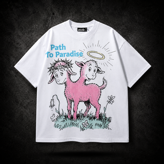 Playera Hellstar Path to Paradise Blanca