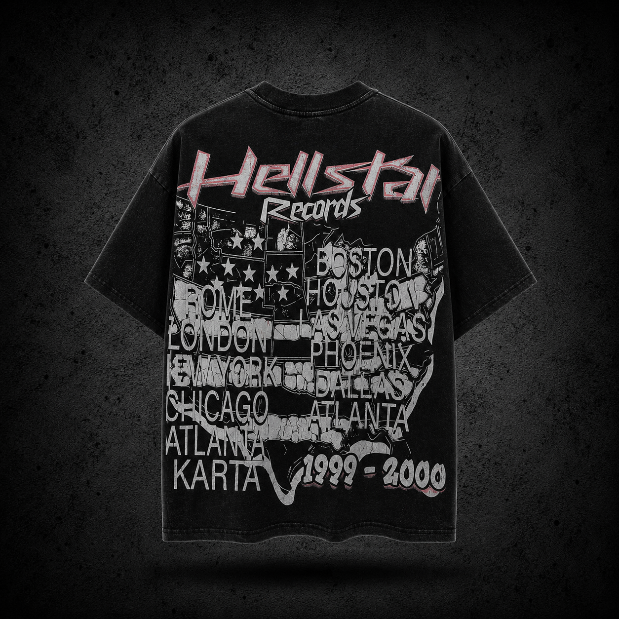 Playera Hellstar Neural Skull Negra