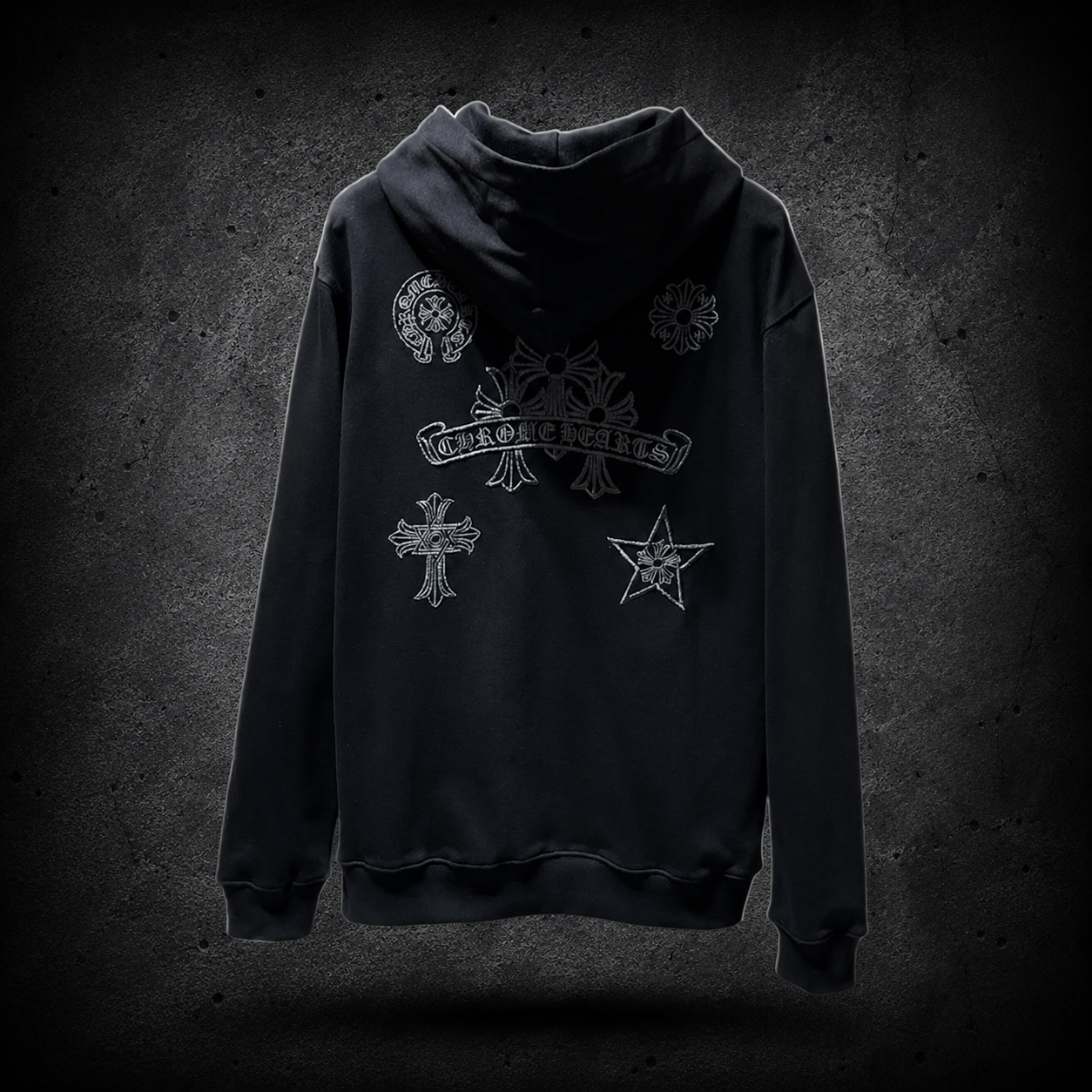 Chrome Hearts Multi Cross Hoodie – Black
