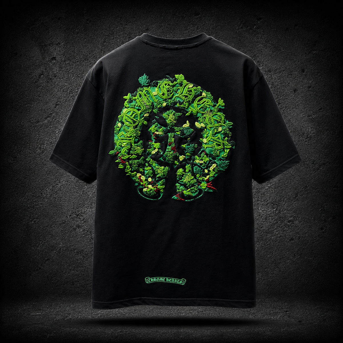 Chrome Hearts Botanical Horseshoe Black Tee