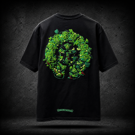 Chrome Hearts Botanical Horseshoe Black Tee