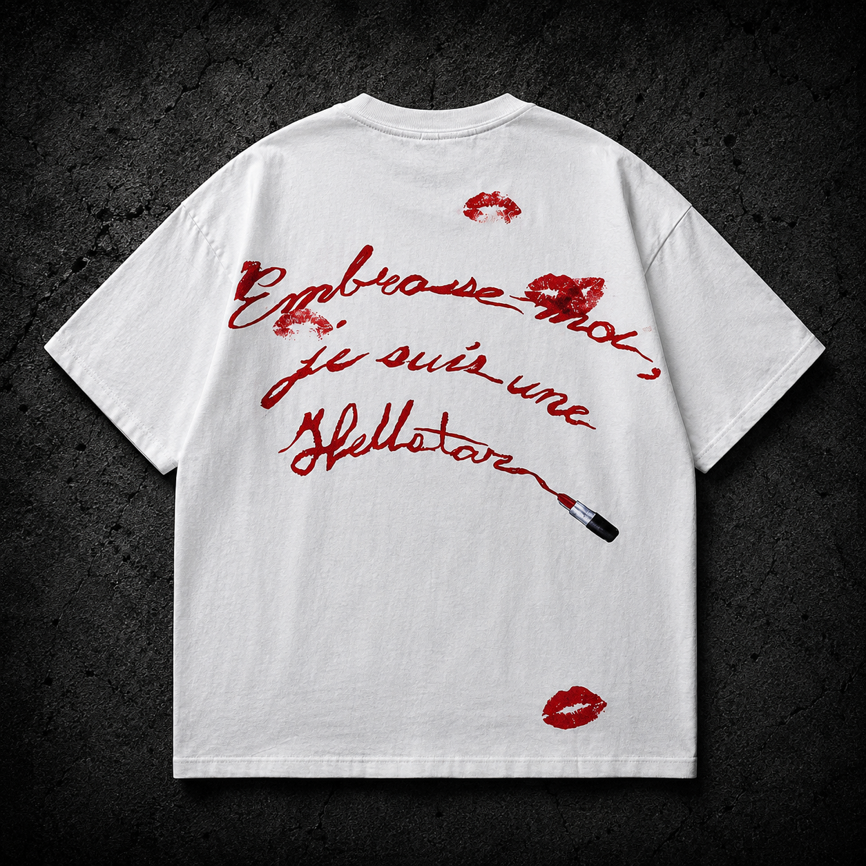 Playera Hellstar Kiss of Chaos White