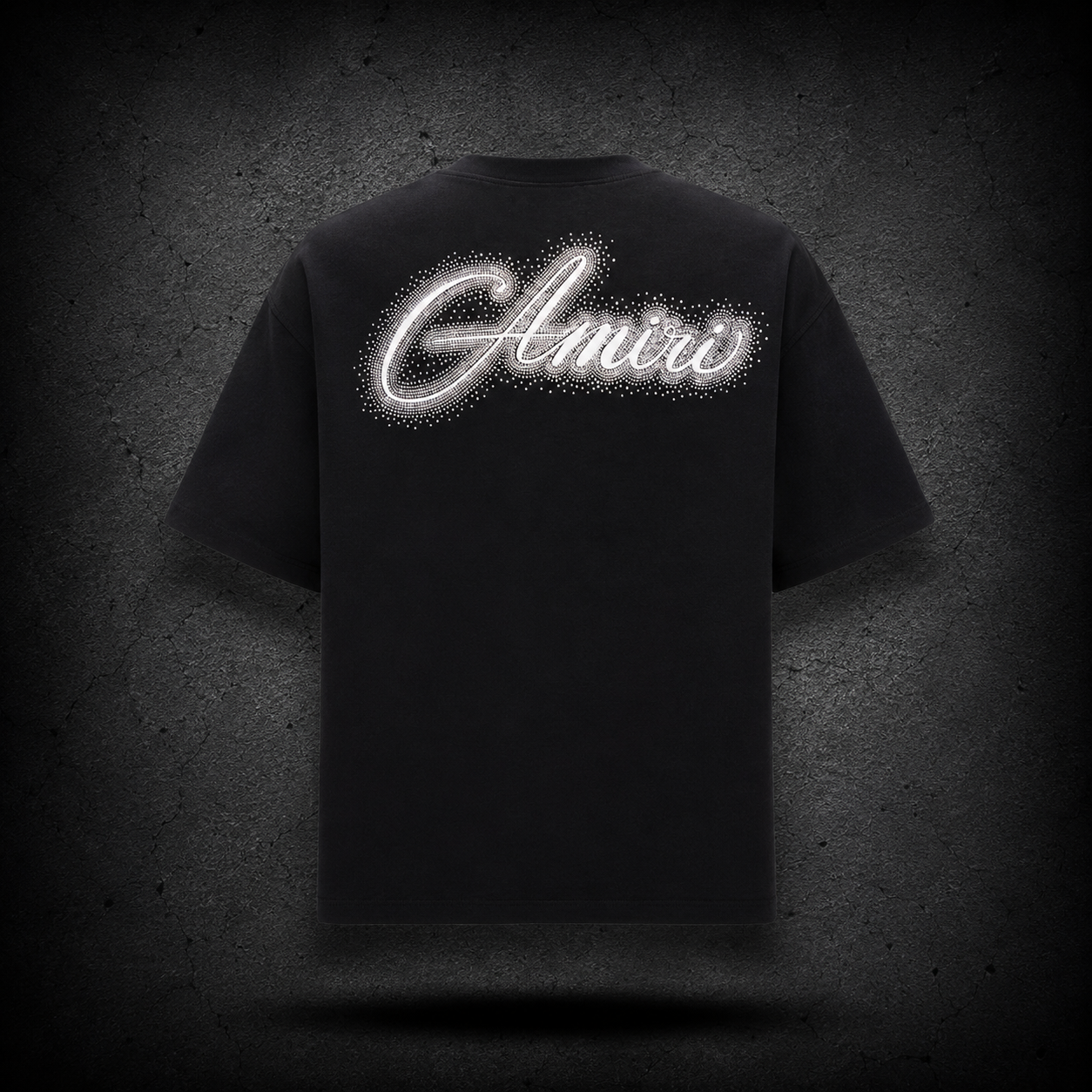 Playera AMIRI Crystal Script Black