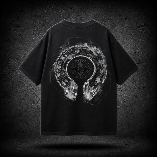 Chrome Hearts Smoke Horseshoe Black Tee