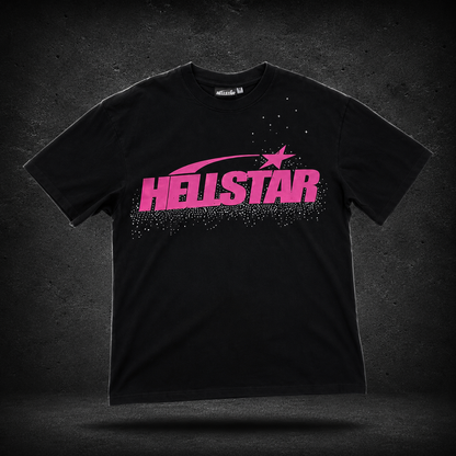 Hellstar Pink Star Black Tee