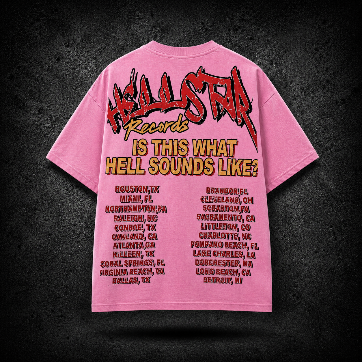 Playera Hellstar Records Pink Skull