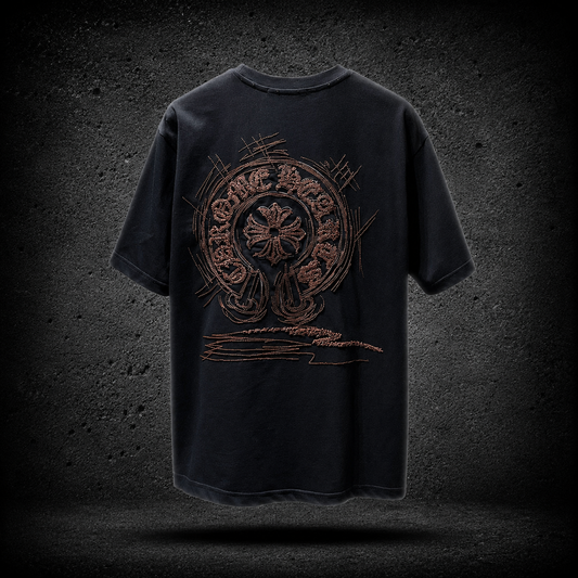 Chrome Hearts Bronze Cross Black Tee