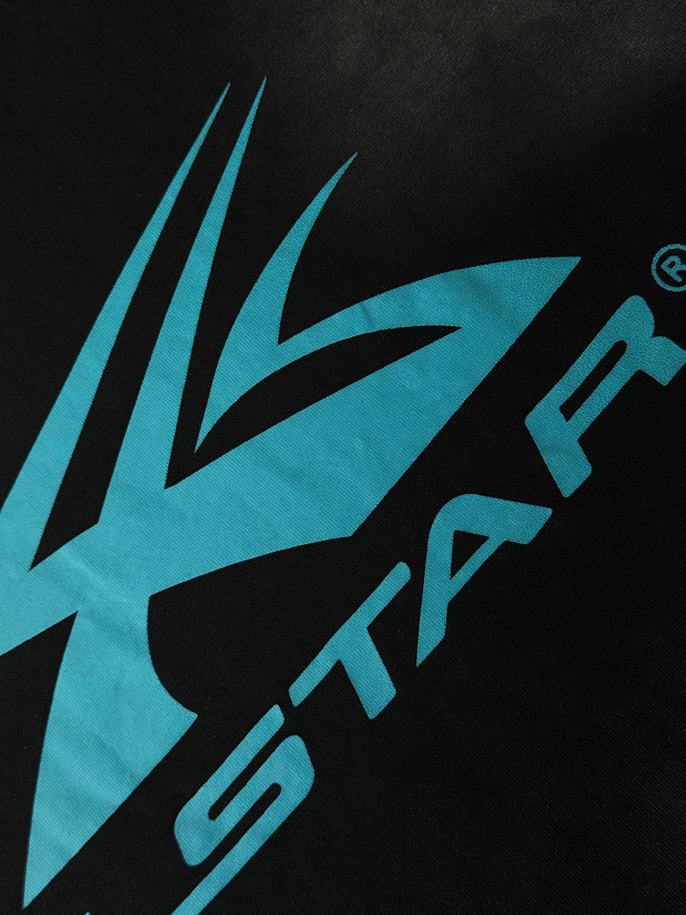 Playera Hellstar Negra Con Azul Menta