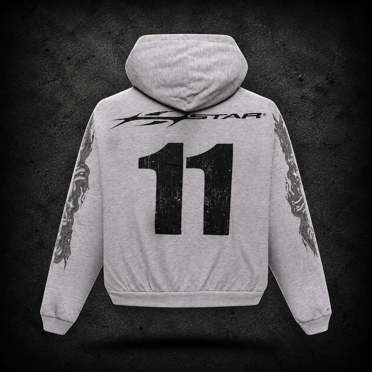 Hellstar 11 Zip Hoodie – Grey