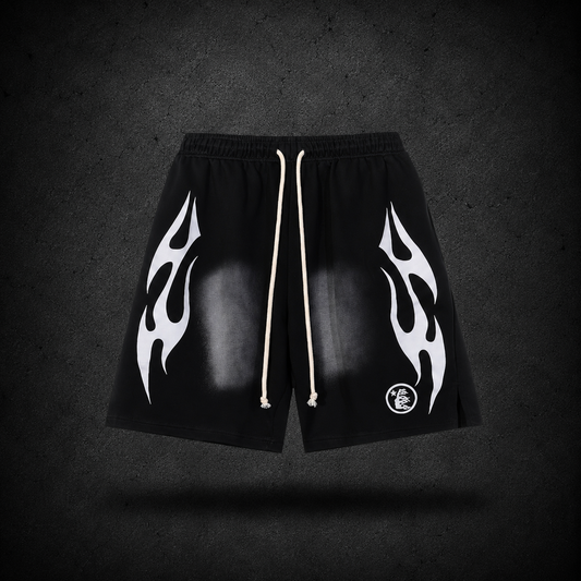 Short Hellstar Flame Black/White