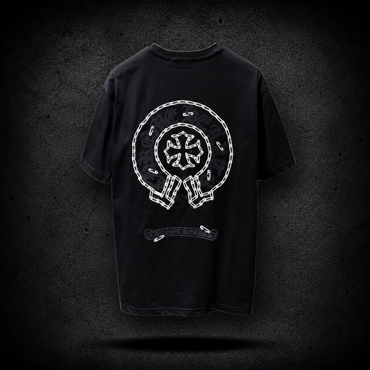 Playera Chrome Hearts Chain Cross Washed Black