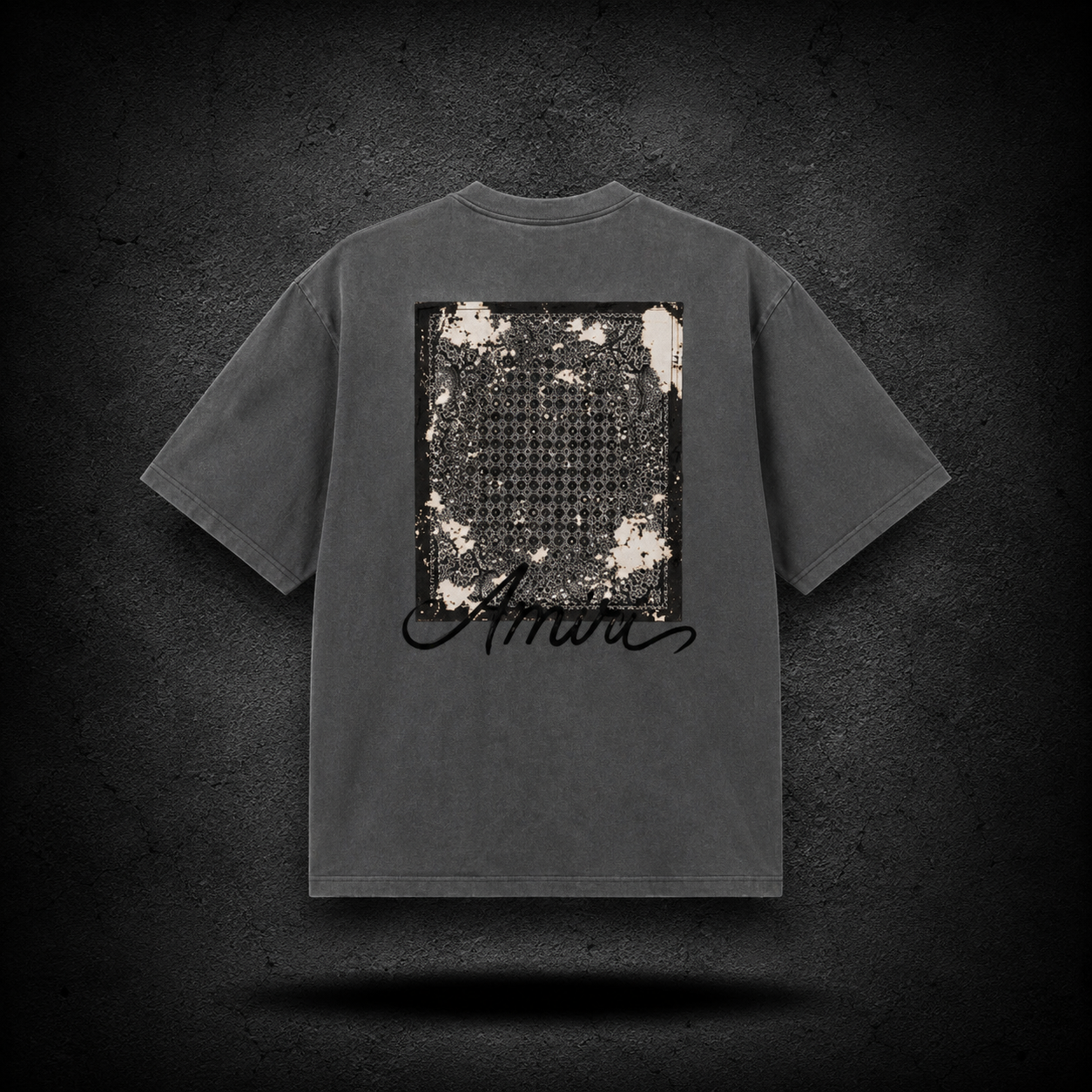 Playera AMIRI Vintage Script Grey