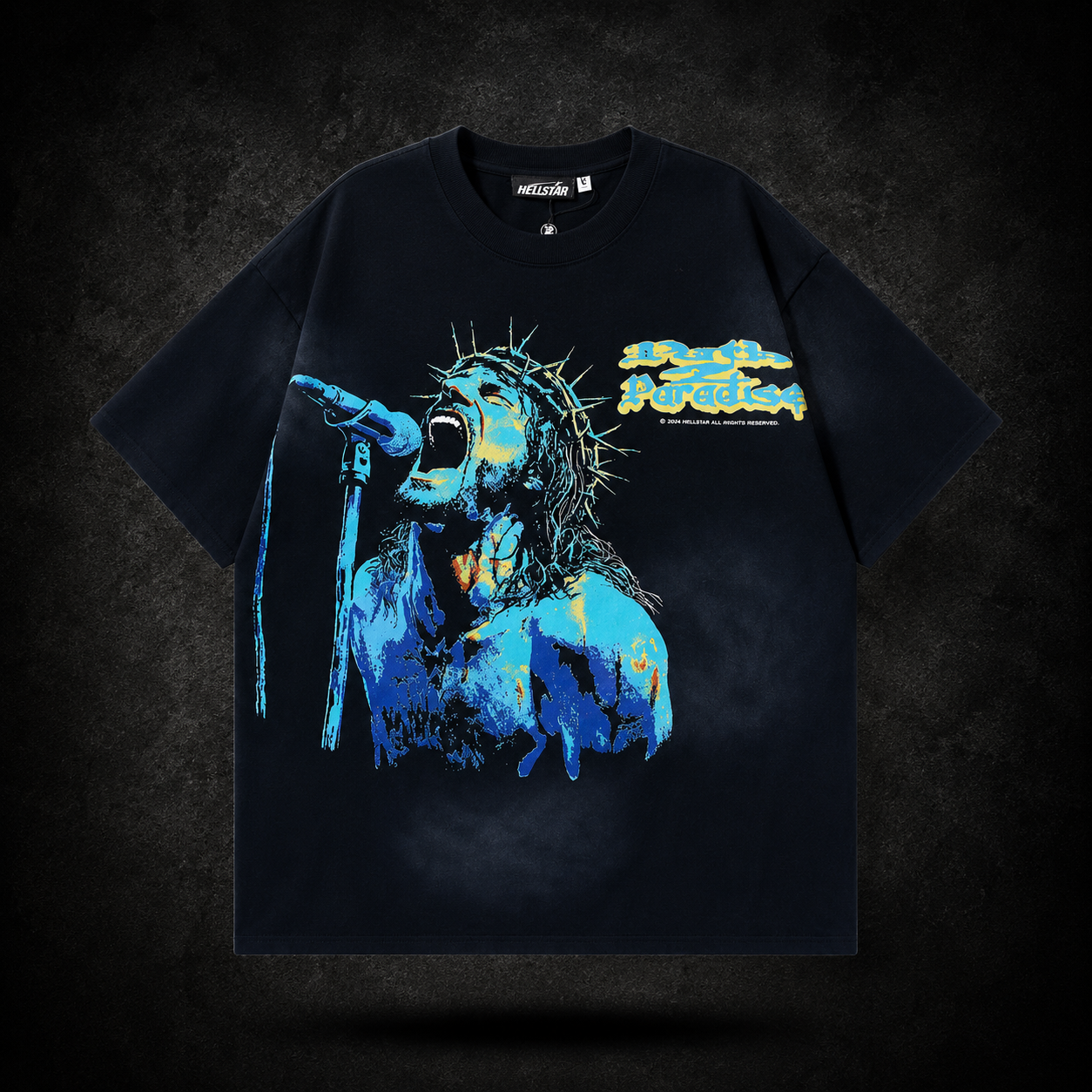 Playera Hellstar Blue Paradise Negra