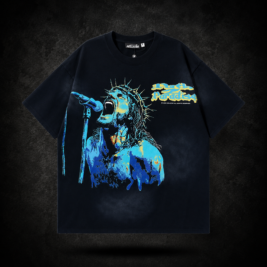 Playera Hellstar Blue Paradise Negra