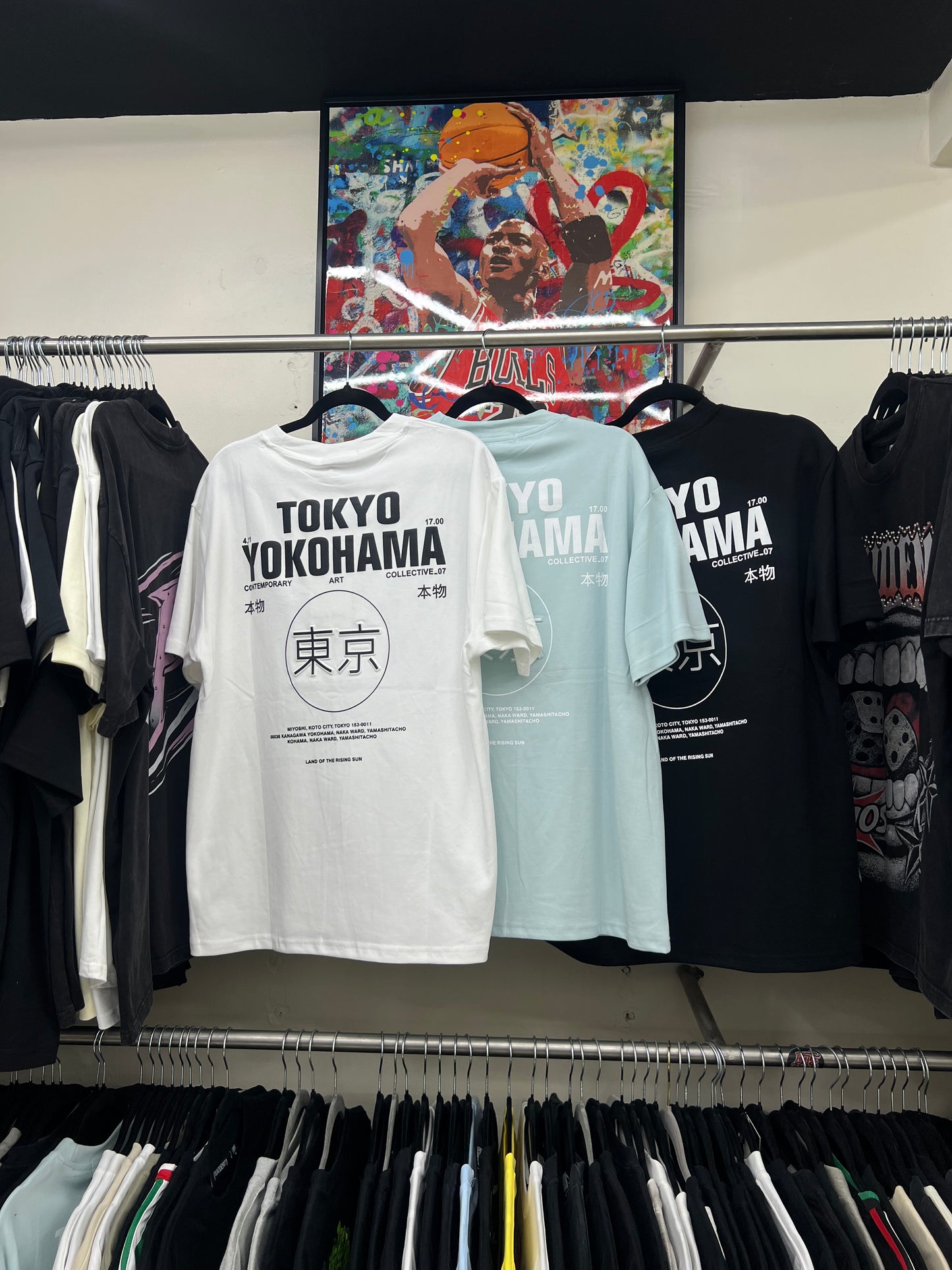 Playera Tokyo Yokohama Letras Japonesas Oversize