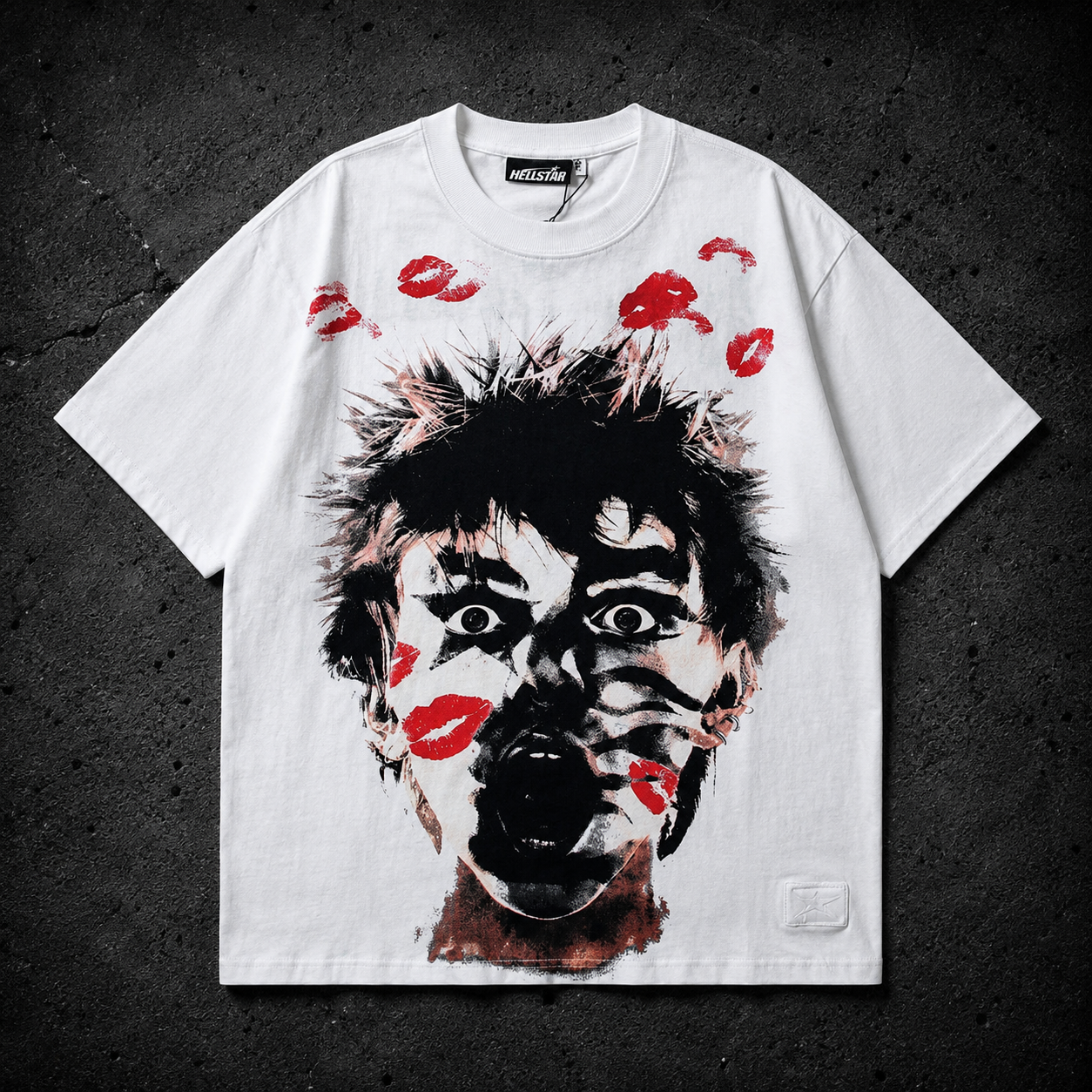 Playera Hellstar Kiss of Chaos White