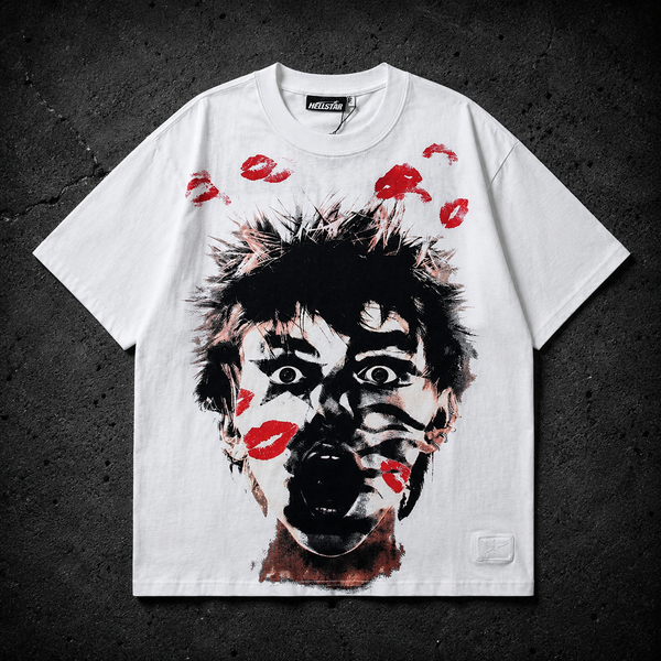 Playera Hellstar Kiss of Chaos White