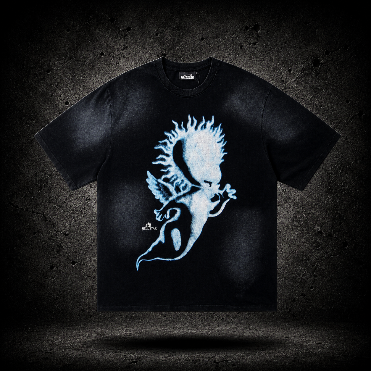 Playera Hellstar Phantom Angel Negra