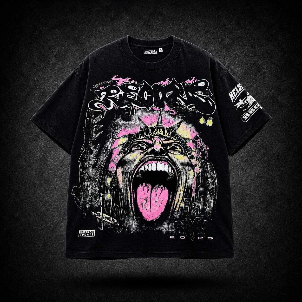Playera Hellstar Liberty Scream Negra