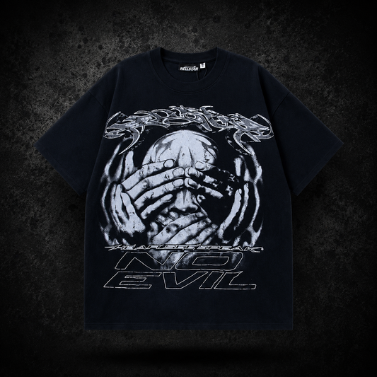Playera Hellstar No Evil Negra