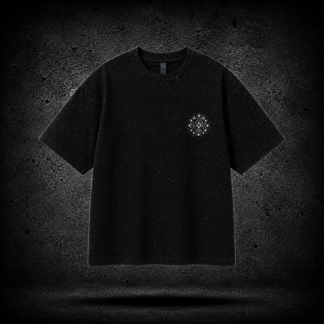 Chrome Hearts Horseshoe Rhinestone Black Tee