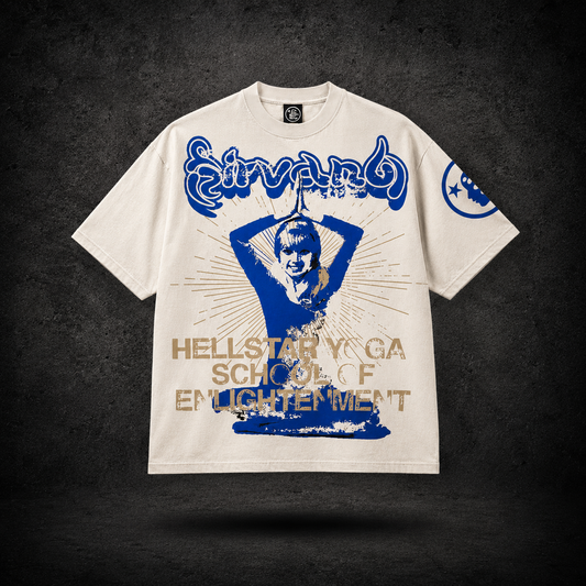 Hellstar Yoga Enlightenment Tee – Ivory Blue