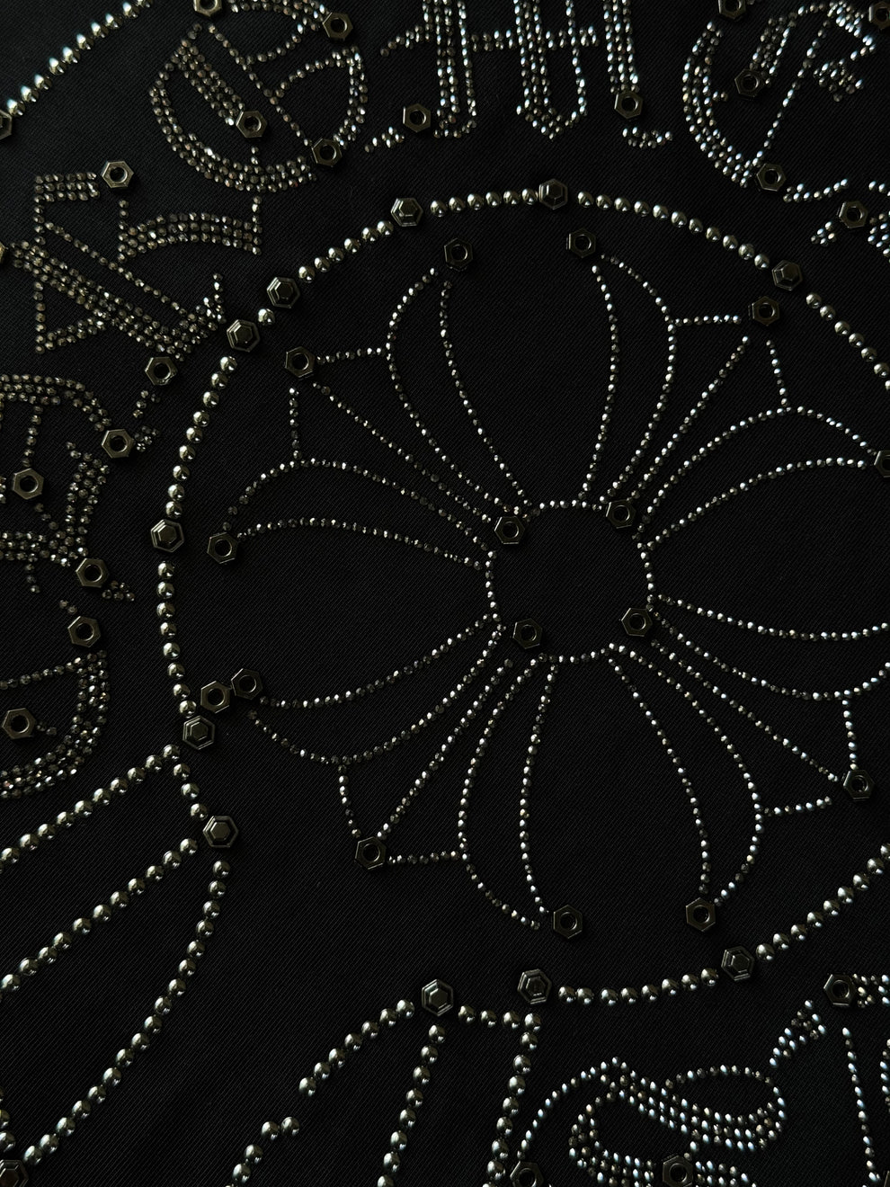 Chrome Hearts Rhinestone Horseshoe Black Tee