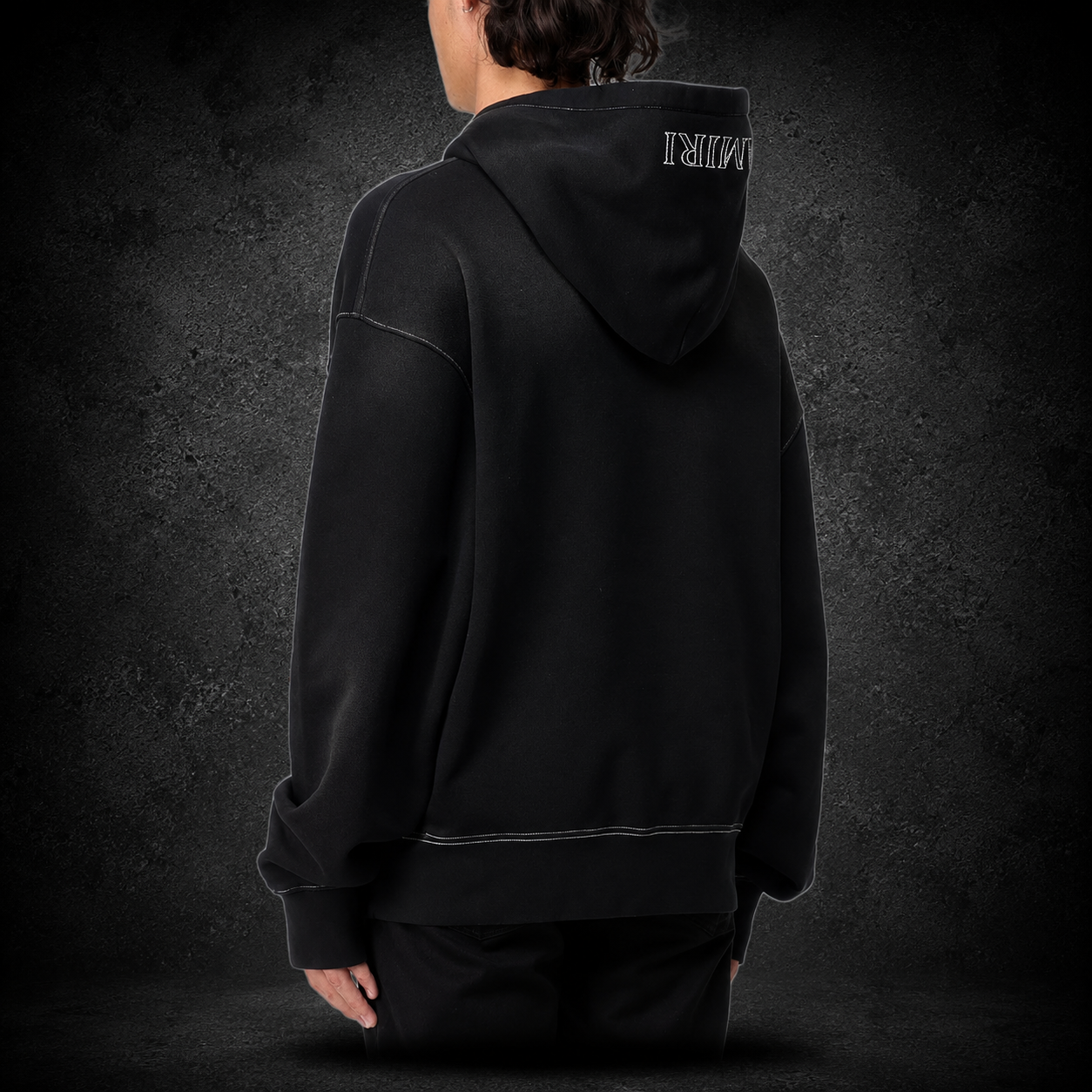 Hoodie AMIRI Black Stitch Oversized