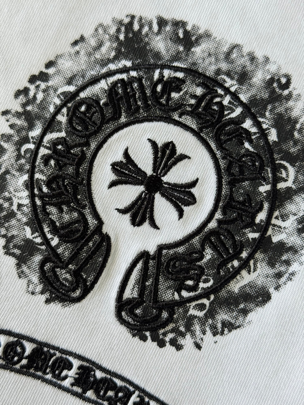 Chrome Hearts Black Emblem White Tee