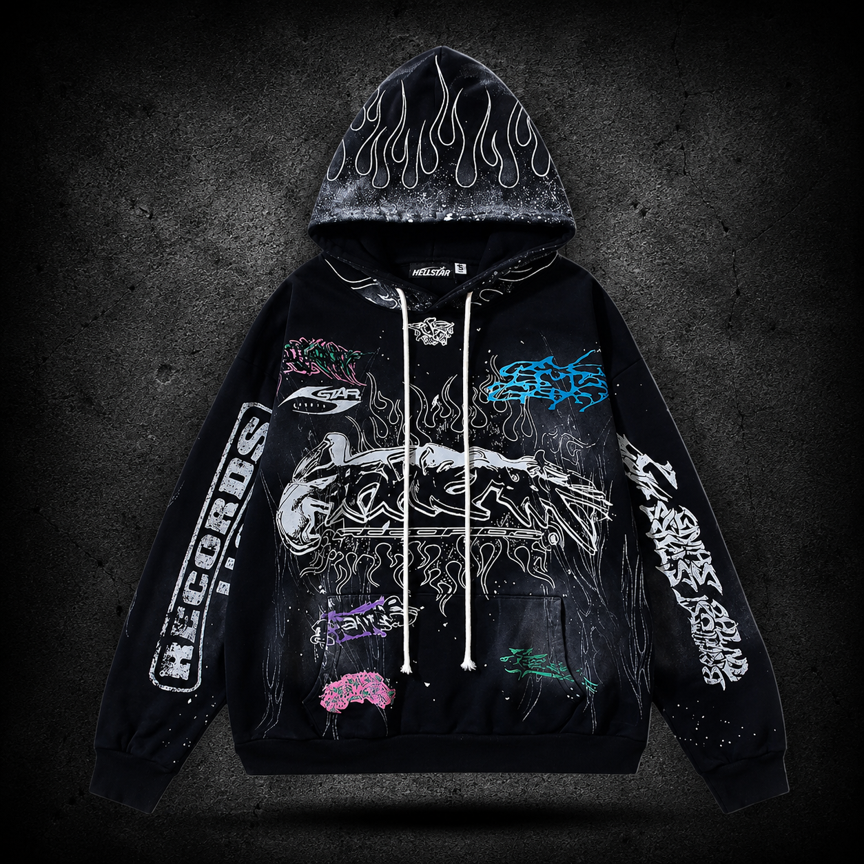 Hellstar Records Racing Hoodie – Black