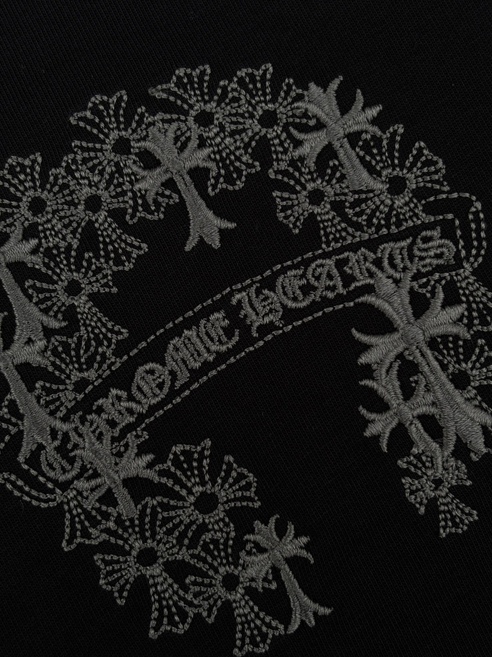 Playera Chrome Hearts Floral Cross Negra