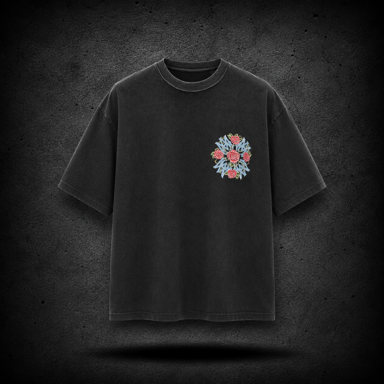Playera AMIRI Hollywood Roses Black