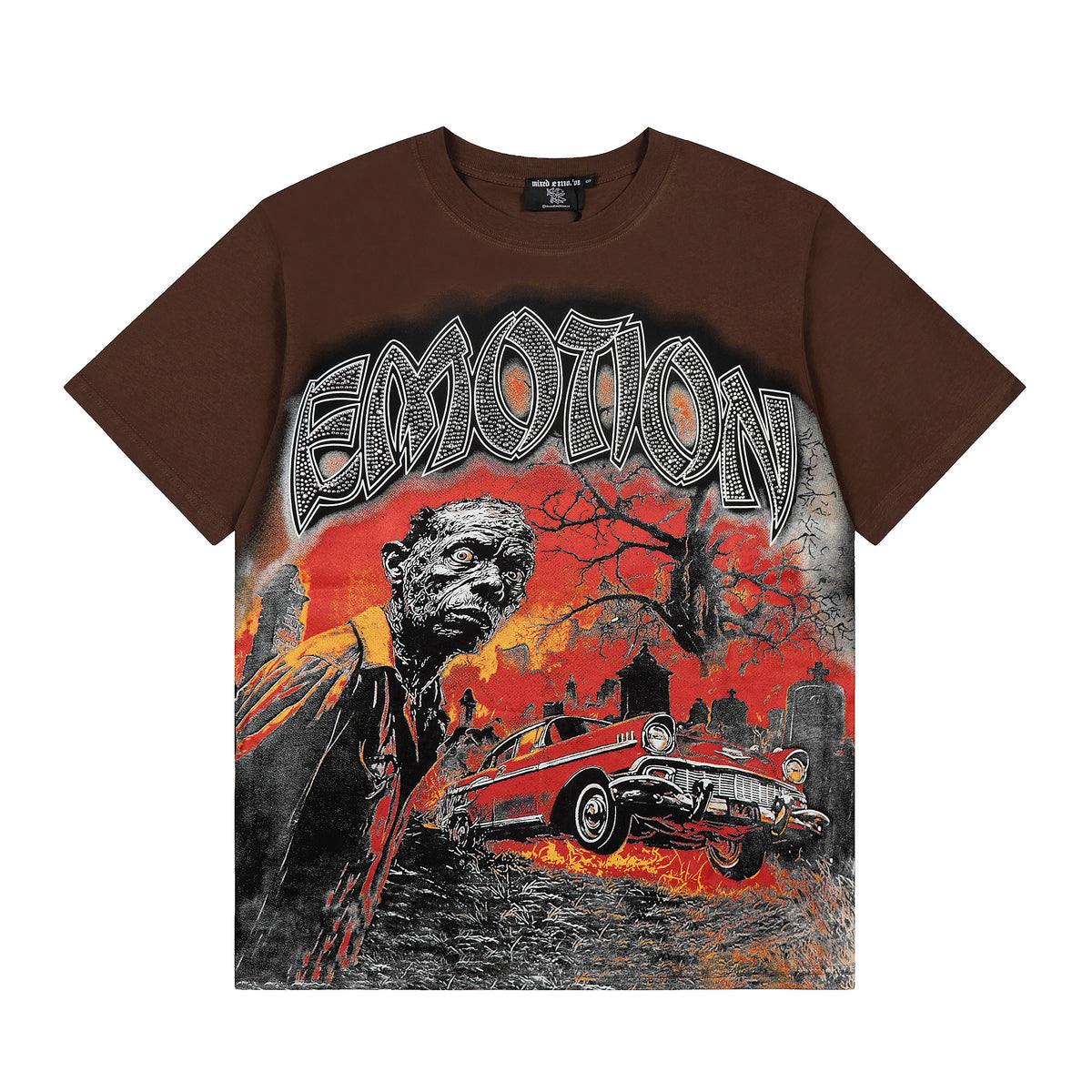 Playera Mixed Emotion – Zombie Graveyard Brown