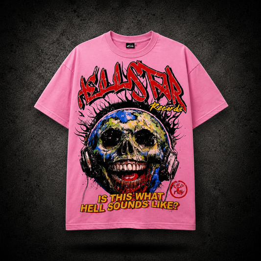 Playera Hellstar Records Pink Skull