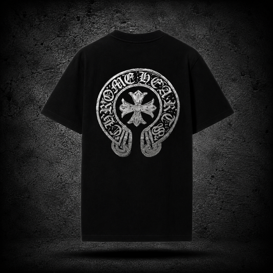 Chrome Hearts Horseshoe Cross Black Tee